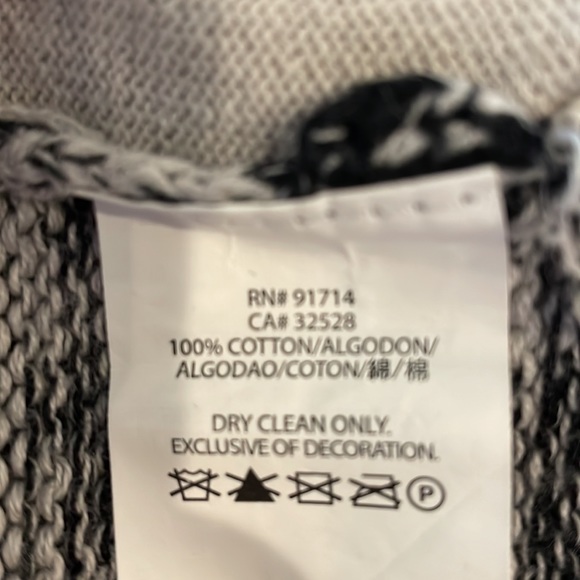 A|X Armani Exchange Black/Grey Button Up Sweater Cardigan Coat Size M - Picture 11 of 12